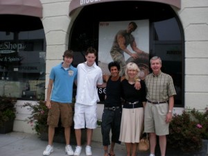 Me and the family with Arnold's hairdresser!